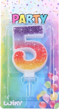 Świeczka imprezowa numer 5 Gwiazdy