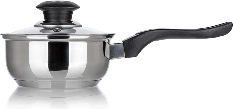 Rondel ze stali nierdzewnej ze szklaną pokrywką 0,8 l SUPER VALUE, średnica 14 cm