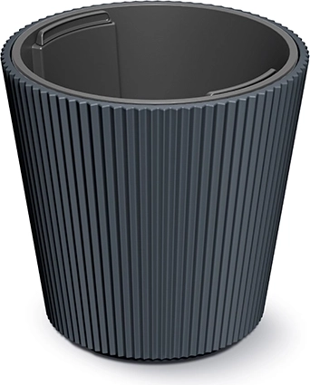 Doniczka z wkładem Milly 23,8 cm – antracyt