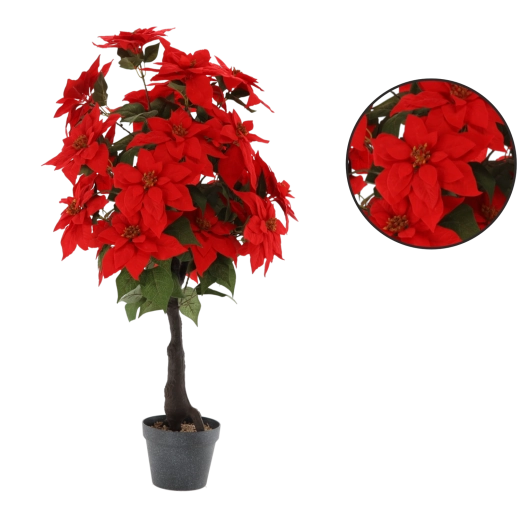 Sztuczne drzewko bożonarodzeniowe z czerwoną gwiazdą betlejemską 100 cm