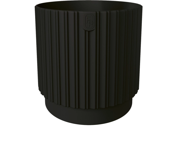 Doniczka MIKA Cyli Petit ECO Recycled 26 cm – głęboka czerń