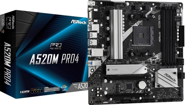 Płyta główna ASROCK A520M PRO4 (AM4, microATX)