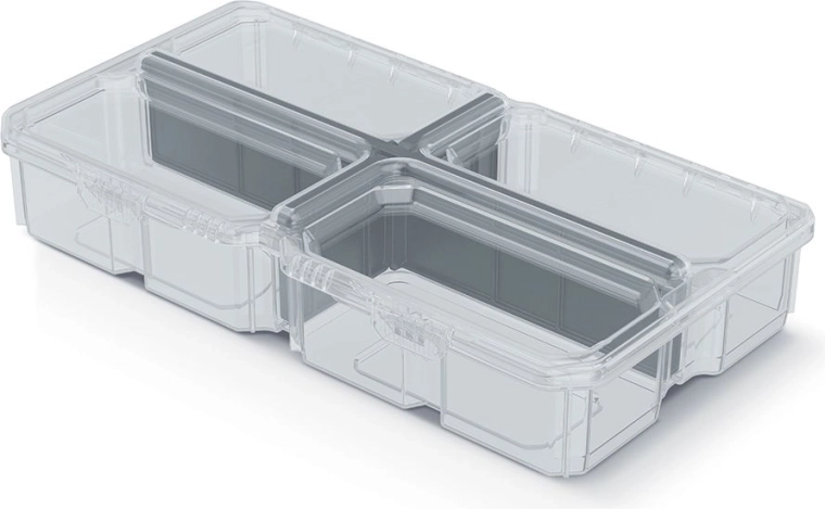 Plastowy organizer z przezroczystą pokrywą MSX BOX, 28,5 × 15,8 × 5,7 cm