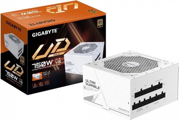 modułowy zasilacz 750 W 80 Plus Gold ATX 3.1 z PCIe 5.1 (UD750GM V2 Ice)