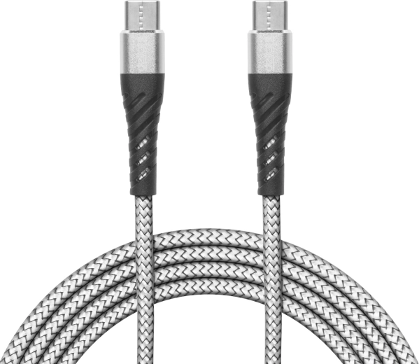Kabel do transmisji danych USB-C na USB-C, biały, 2 m