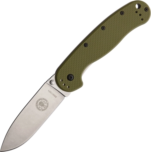 Nóż składany ESEE Avispa OD Green 8,9 cm ze stonewash wykończeniem, zielony FRN