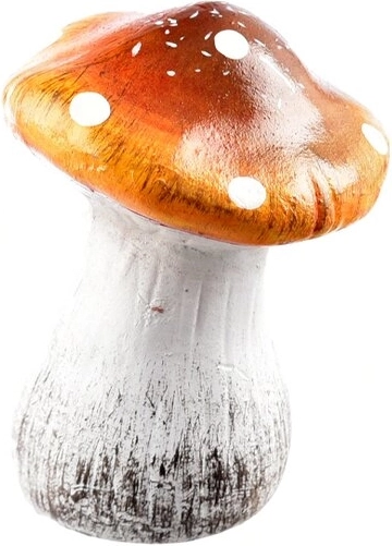 Ceramiczna dekoracja muchomor pomarańczowy 8 cm