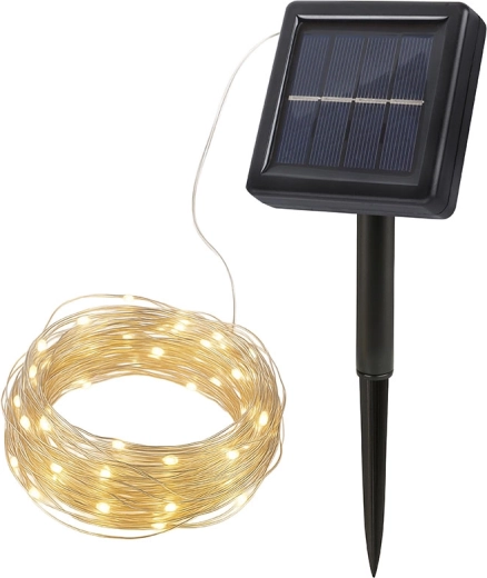 Solight LED solarny łańcuch 200 LED 22 m, ciepła biel