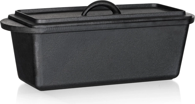 Żeliwna forma do chleba z pokrywką EXCELLENT 3 l, czarna