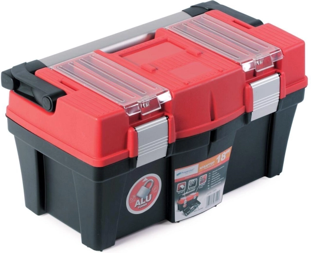 Skrzynka na narzędzia 18" APTOP PLUS, czerwono‑czarna