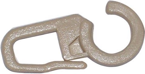 Duże plastikowe haczyki do firan, beżowe (100 szt.)