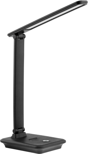 Czarna lampka biurkowa LED Maclean MCE614B
