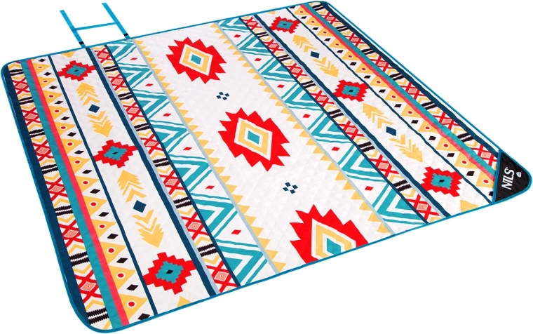 Koc piknikowy NILS Camp Aztec, wodoodporny, składany z uchwytem