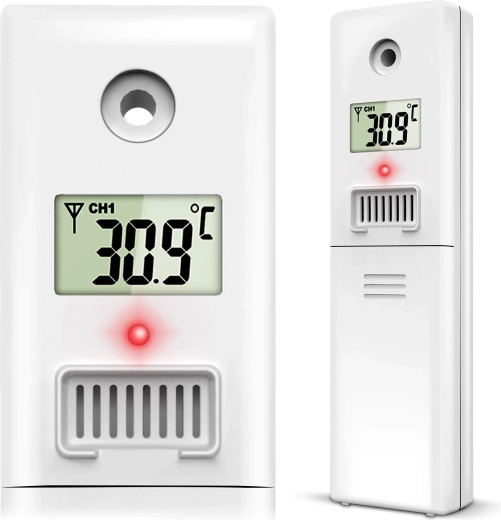 Bezprzewodowy czujnik temperatury i wilgotności do stacji meteorologicznej BERDSEN BD-905, biały