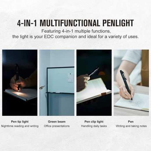 Olight O'Pen Glow 4w1 EDC długopis z diodą LED i zielonym laserem