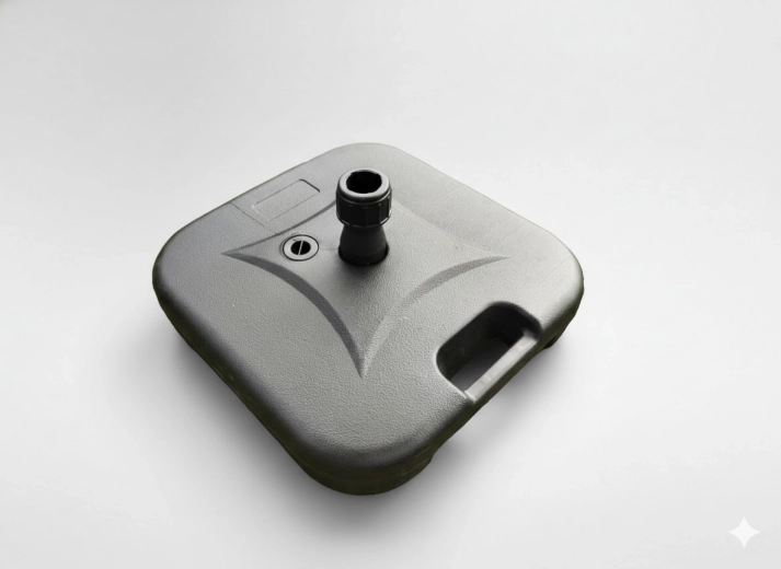 Podstawa do ogrodowego parasola na wodę 19 l, 44 × 44 × 12,5 cm, czarna