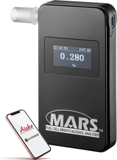 Alcovisor Mars BT bluetooth elektrochemiczny alkomat czarny - 1 szt.