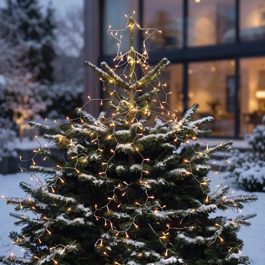 Solight łańcuch LED z gwiazdą na choinkę, 212 diod LED, 2,1 m