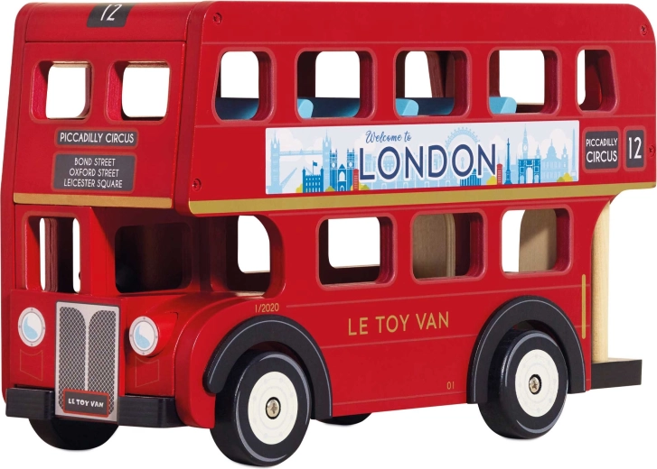 Le Toy Van drewniany londyński piętrowy autobus dla dzieci