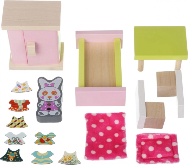 Drewniane mebelki dla lalek Pokój