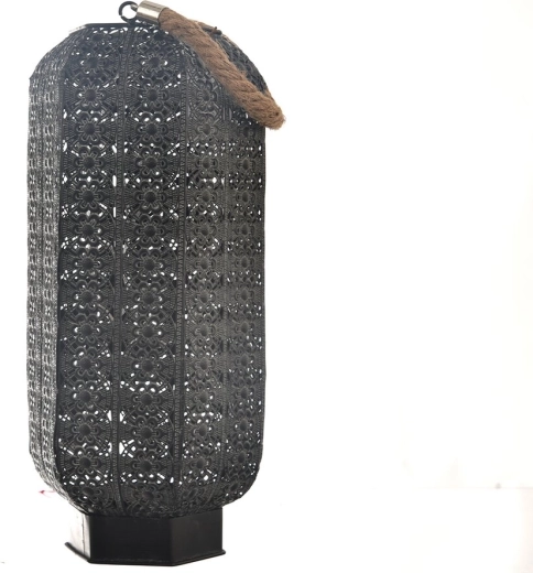 Metalowy świecznik czarno-złoty 41 cm