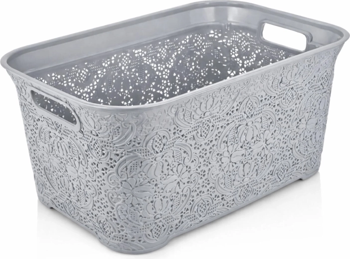 Kosz na czyste pranie 35 l plastik jasny