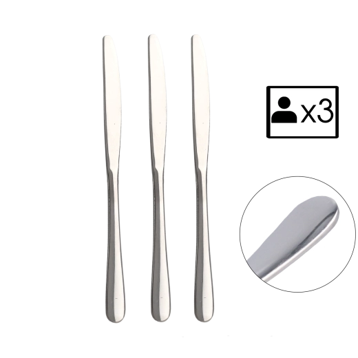 Zestaw 3 noży Classic ze stali nierdzewnej