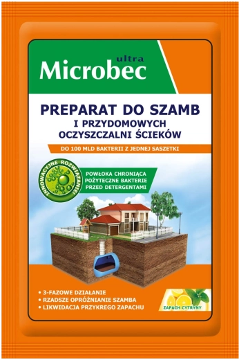Microbec Ultra enzymatyczny preparat do szamb i domowych oczyszczalni 25 g