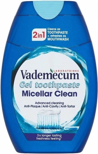 Vademecum 2w1 Micellar Clean żelowa pasta do zębów 75 ml