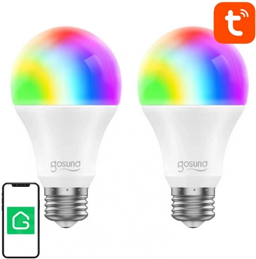 Inteligentna Wi‑Fi RGB LED żarówka GOSUND WB4, E27, 2 szt.
