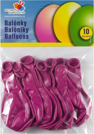Zestaw balonów dmuchanych 10 szt. fuksjowy 26 cm