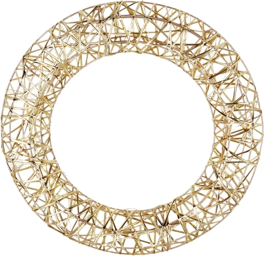 Świetlny wieniec bożonarodzeniowy 40 cm, 30 LED, złoty