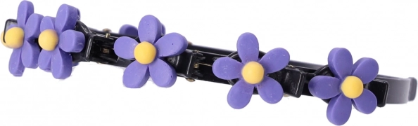 Opaska ze spinkami do włosów – kwiat, wzór V