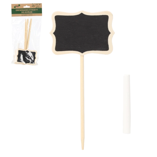 Zestaw 6 drewnianych etykiet do roślin 8 × 17 cm