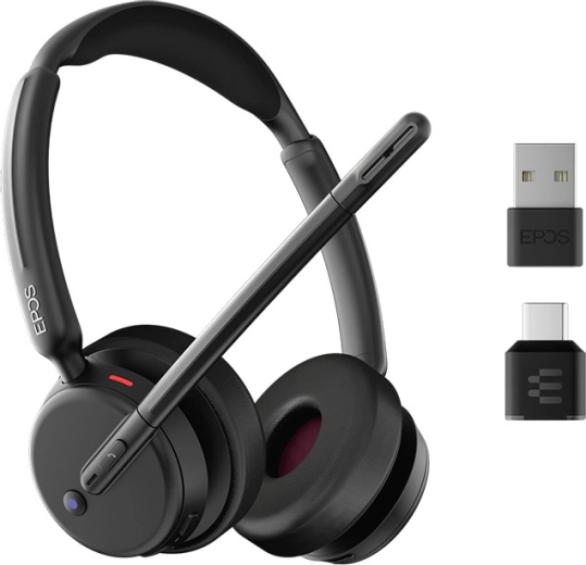 Bezprzewodowy zestaw słuchawkowy EPOS IMPACT 500 Pro do Microsoft Teams i UC z ANC (USB‑C + USB‑A)