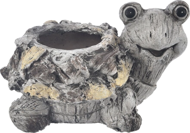 Ceramiczna doniczka żółw z dekorem kamienia 32 × 25 × 21 cm