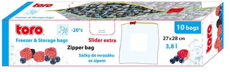 Woreczki do mrożenia żywności TORO 3,8 l, 10 szt.