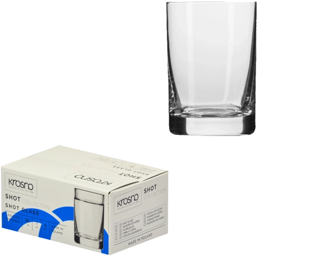 Zestaw kieliszków do wódki 30 ml Krosno, 6 szt.