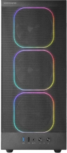 obudowa pc MARS Gaming MC-NEBULA czarna z 4× wentylatorami ARGB