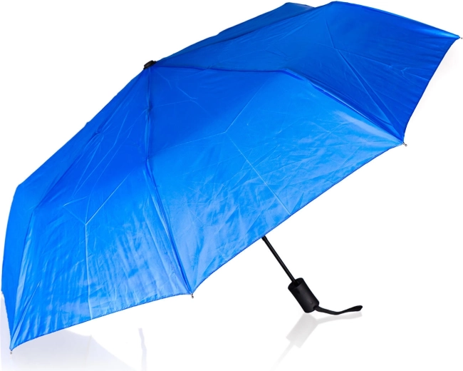 Składany niebieski parasol 52 cm z automatycznym otwieraniem