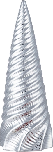 Porcelanowa dekoracja Choinka bożonarodzeniowa w kolorze srebrnym 14 cm