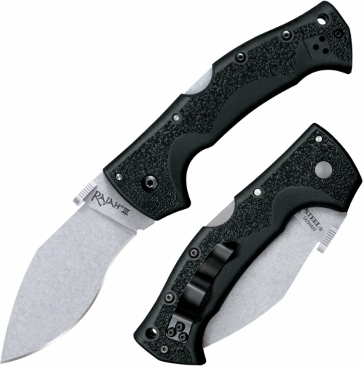 Cold Steel Rajah III nóż kieszonkowy 8,9 cm stonewash czarny Griv-Ex