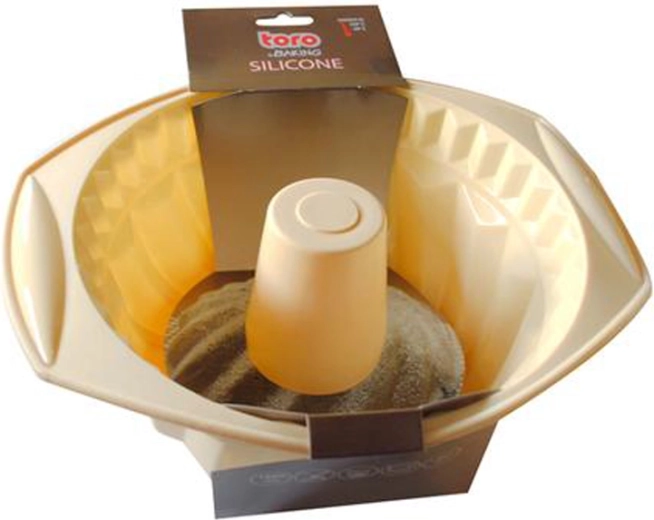Silikonowa forma do babki z uchwytami Toro kremowa