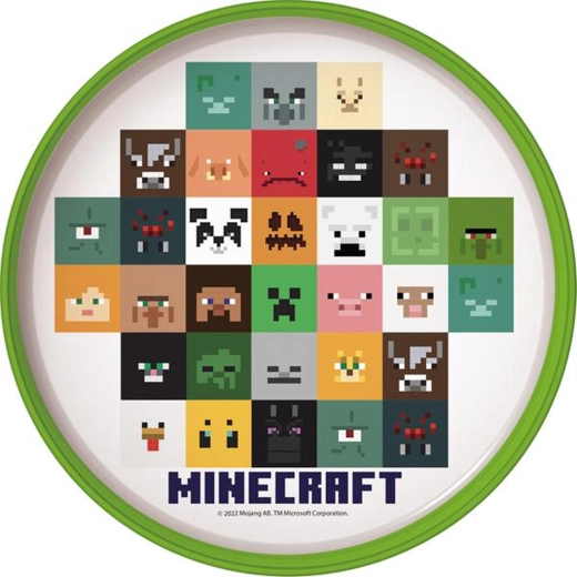 Plastikowy talerz antypoślizgowy MINECRAFT 22 cm