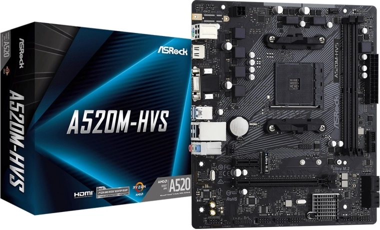 Płyta główna ASRock A520M-HVS (AM4, mATX)