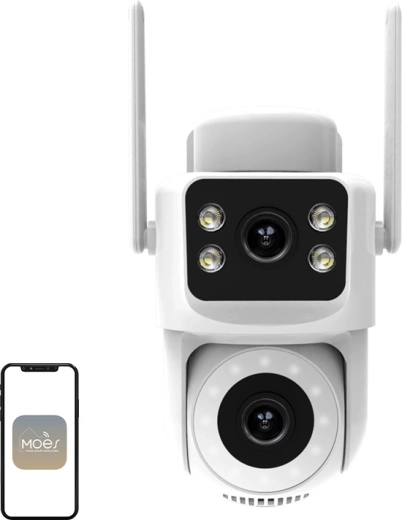 Zewnętrzna kamera Wi‑Fi IP Moes z podwójnym obiektywem 8 MP