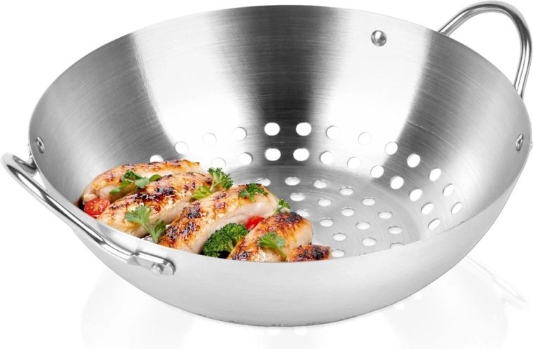 Perforowany koszyk do grillowania Vilde ze stali nierdzewnej 20,5 cm