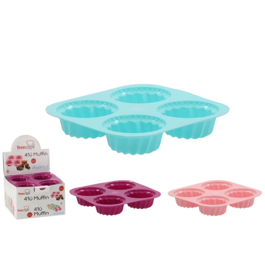 Silikonowa forma do muffinek, 4 szt.