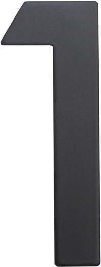 Numer domu 1, 75 mm, stal nierdzewna, matowa czerń