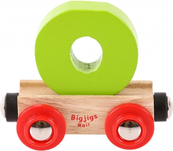 Drewniany wagonik kolejki Bigjigs Rail - litera O